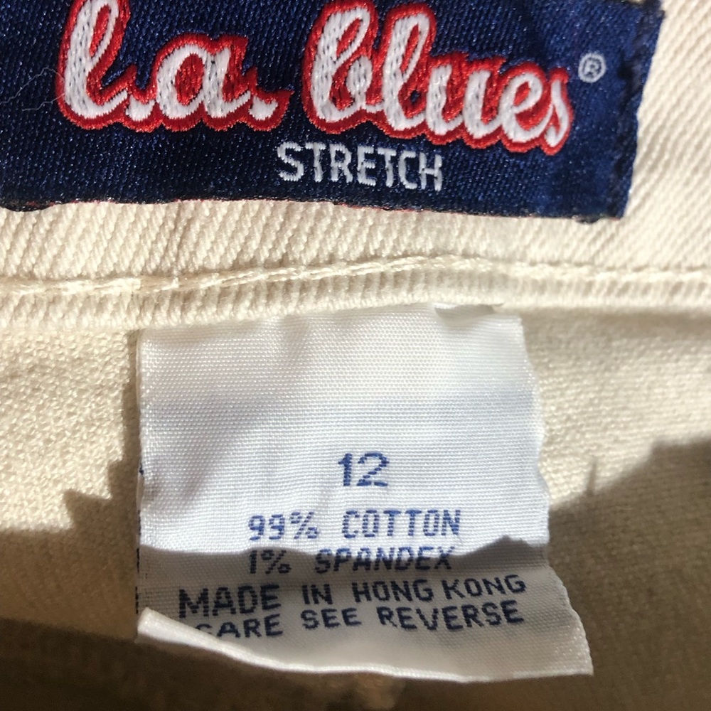 Classic Beige Jeans straight leg. By LA Blues Heavyweight material. - Picture 4 of 5